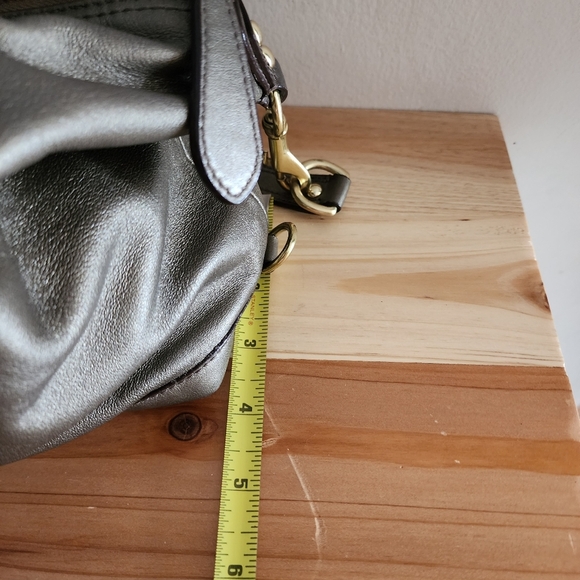 Coach Ashley Convertible Leather Metallic Satchel Handbag Purse F15445 - Picture 13 of 16